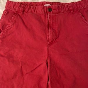 Boys red old navy chino shorts very good condition